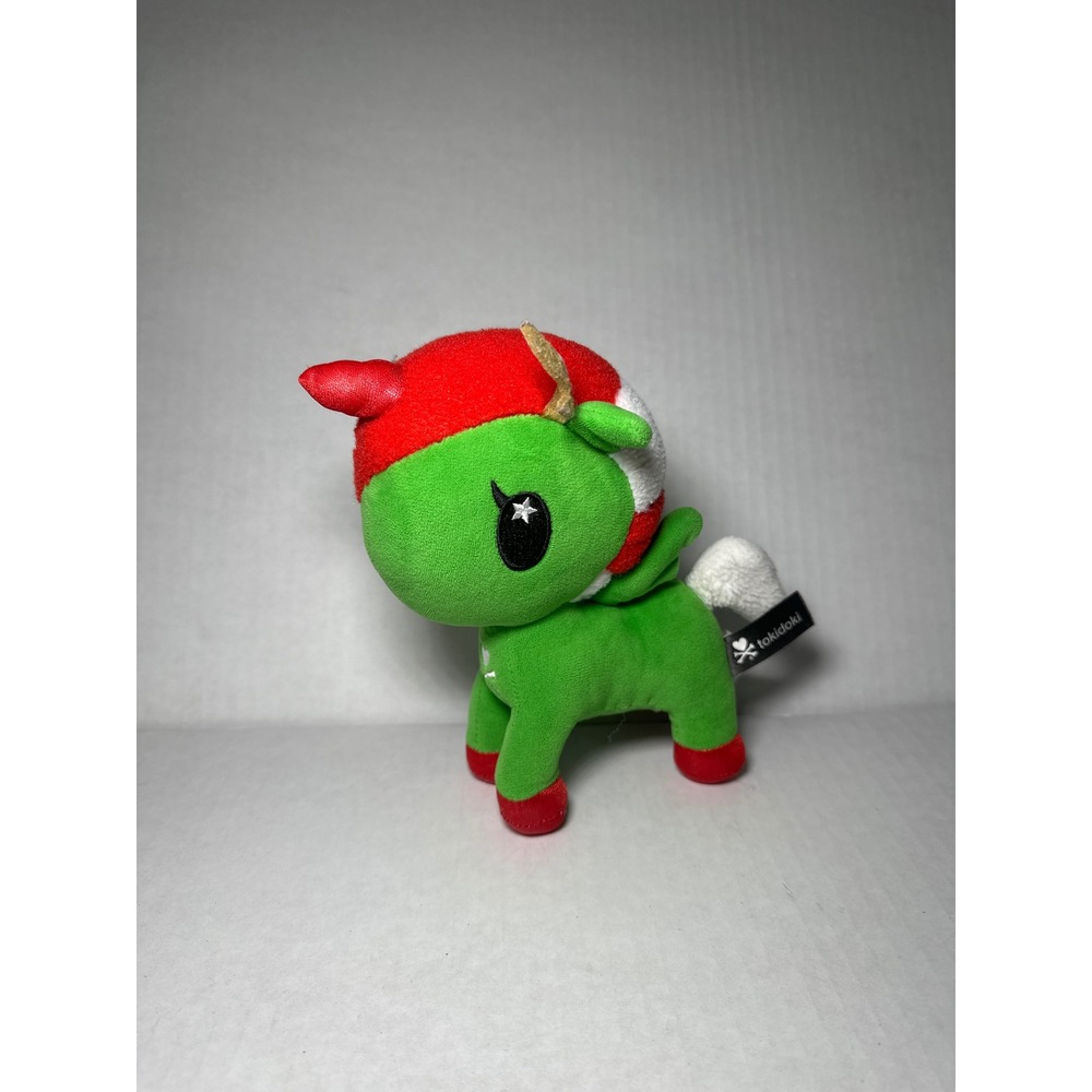 Tokidoki Christmas Unicorno Plush 7 Inch Green Red Holiday Collectible Stuffed